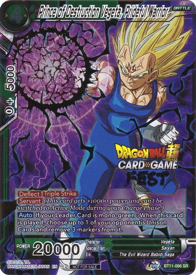 Prince of Destruction Vegeta, Prideful Warrior (Card Game Fest 2022) (BT11-066) [Tournament Promotion Cards] Hot on Sale