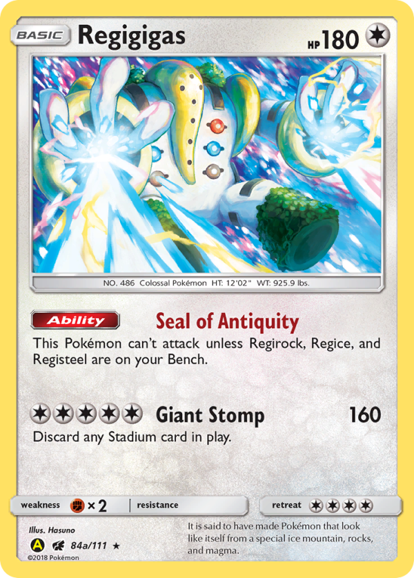 Regigigas (84a 111) (Alternate Art Promo) [Sun & Moon: Crimson Invasion] Sale