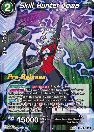 Skill Hunter Towa (BT15-125) [Saiyan Showdown Prerelease Promos] Hot on Sale