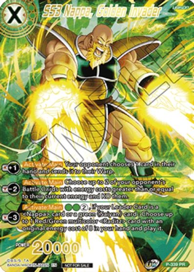 SS3 Nappa, Golden Invader (Gold Stamped) (P-339) [Saiyan Showdown Prerelease Promos] Online Sale