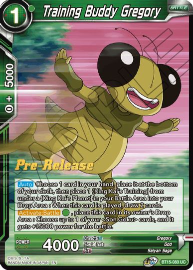 Training Buddy Gregory (BT15-083) [Saiyan Showdown Prerelease Promos] Online