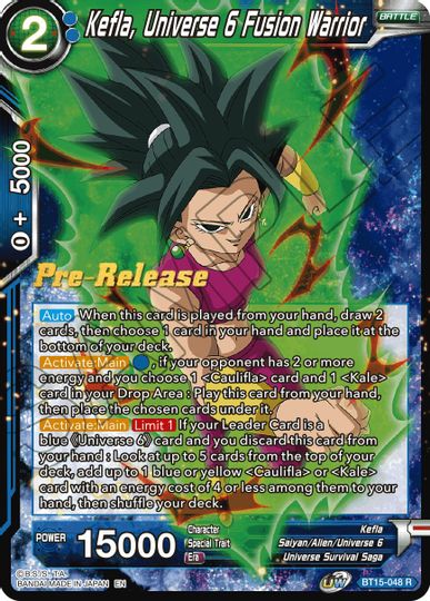 Kefla, Universe 6 Fusion Warrior (BT15-048) [Saiyan Showdown Prerelease Promos] For Cheap